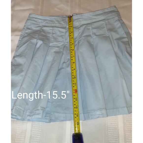 VTG American Eagle Mini Skirt Size 6 Pleated Pastel Blue Pockets Anime School - Picture 9 of 13